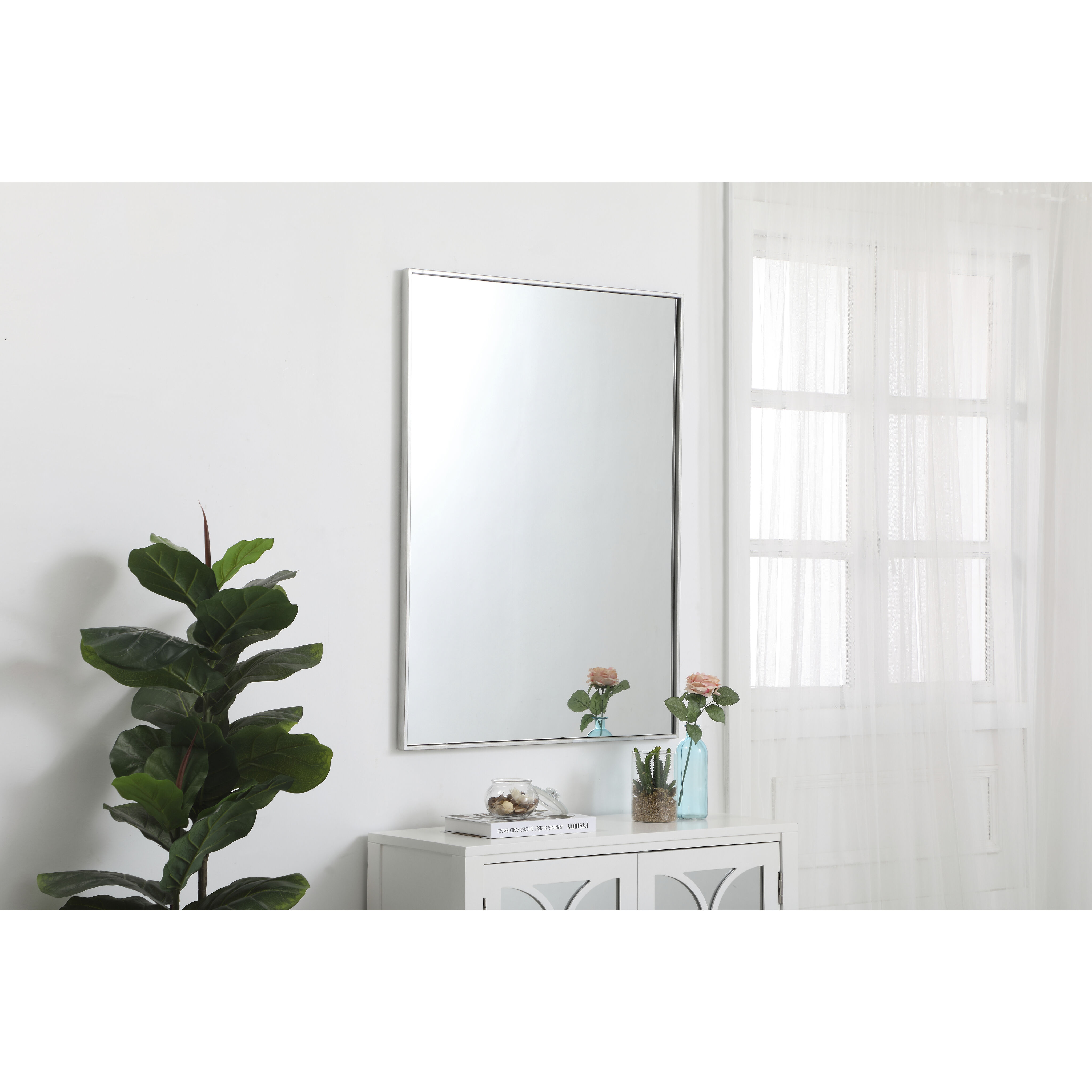 Monet 40 X 30 inch Silver Wall Mirror