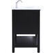 Metropolis 48 X 22 X 34 inch Black Vanity Sink Set