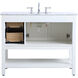 Metropolis 42 X 22 X 33.75 inch White Vanity Sink Set