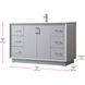 Hayes 54 X 22 X 35 inch Grey Vanity Sink Set