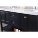 Metropolis 60 X 22 X 34 inch Black Vanity Sink Set