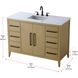 Millie 48 X 35 inch Honey Brown Bathroom Vanity Cabinet
