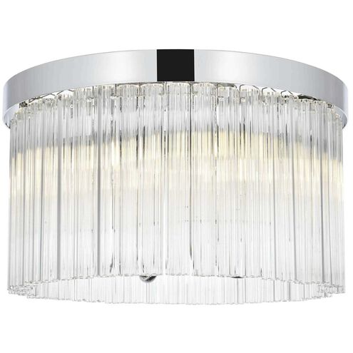 Harlow 4 Light 16 inch Chrome Flush Mount Ceiling Light
