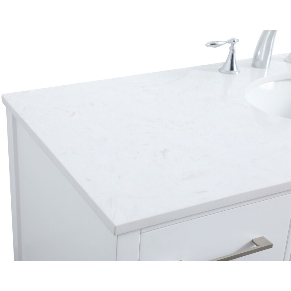 Irene 54 X 22 X 34 inch White Vanity Sink Set