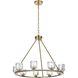 Cadence 9 Light 32 inch Satin Gold Chandelier Ceiling Light
