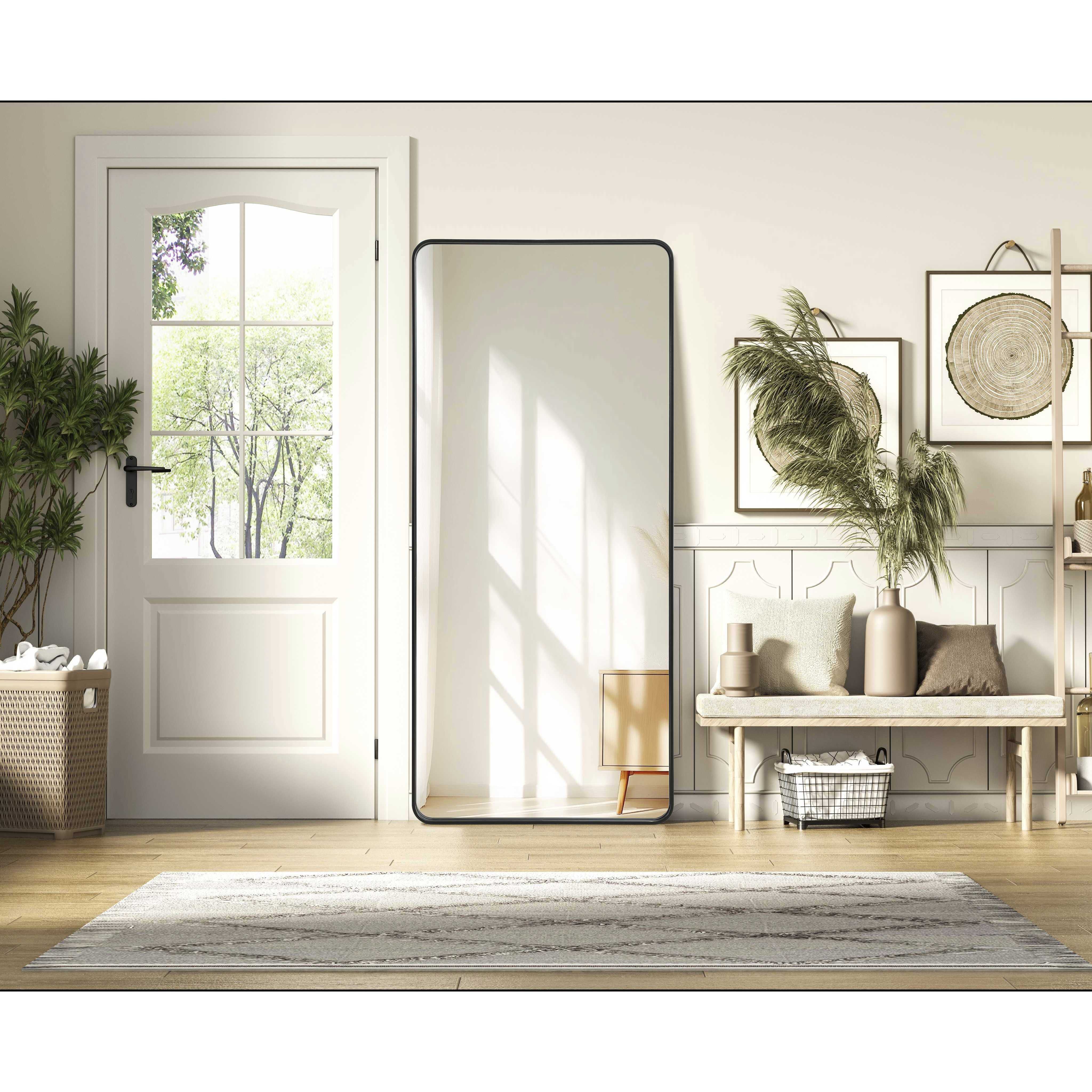 Remy 72 X 32 inch Black Mirror