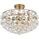 Savannah 3 Light 16 inch Brass Flush Mount Ceiling Light