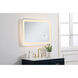 Lux 36 X 27 inch Glossy White Lighted Wall Mirror