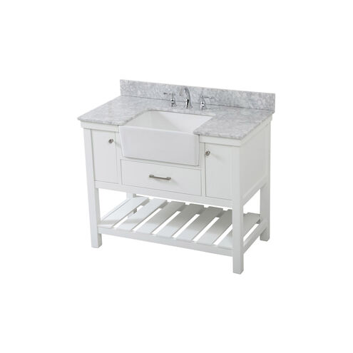 Clement 42 X 22 X 34 inch White Bathroom Vanity Cabinet