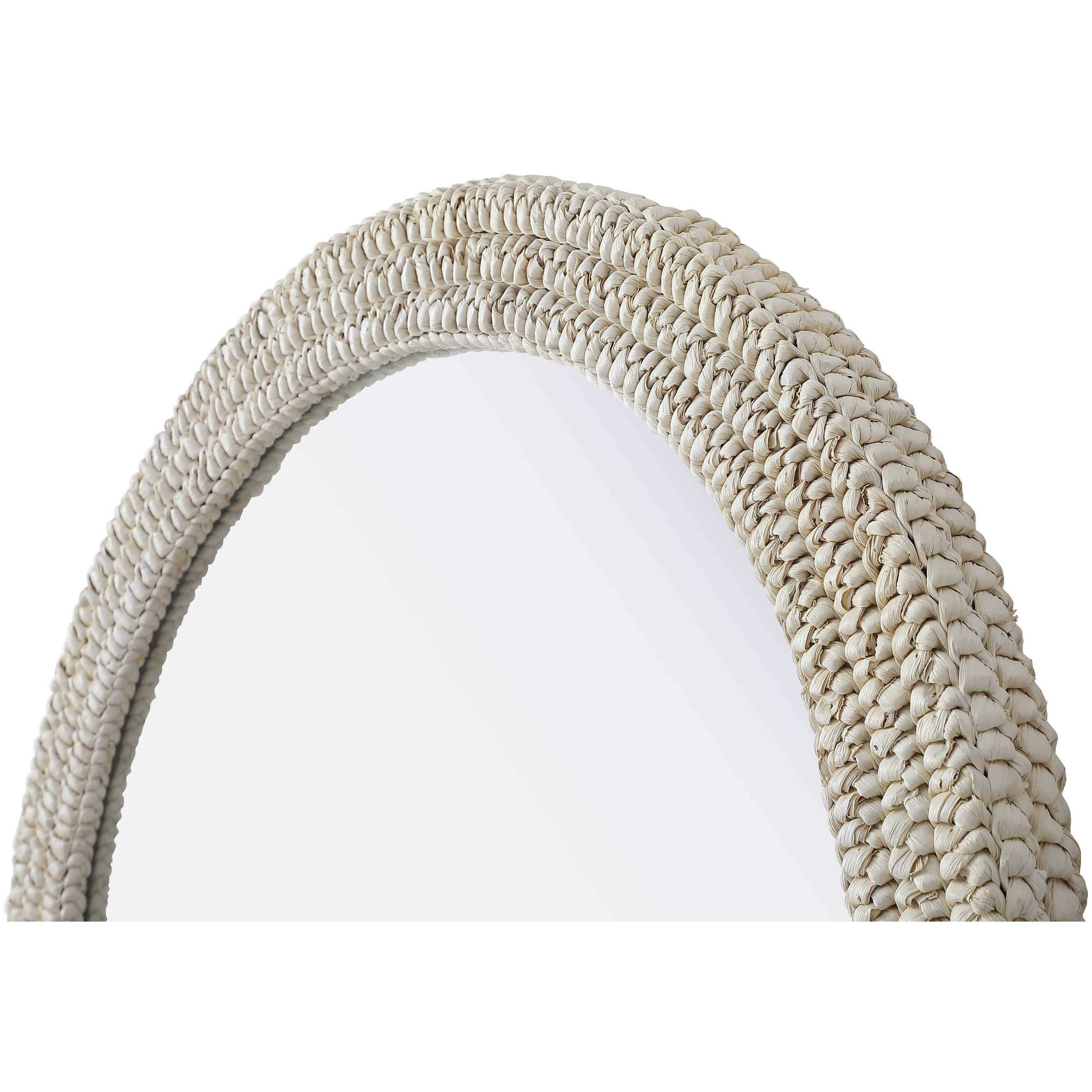 Marlowe 42 X 36 inch Linen White Mirror