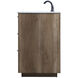 Blake 54 X 22 X 34 inch Natural Oak Vanity Sink Set