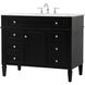 Park Avenue 42 X 22 X 35 inch Black Vanity Sink Set