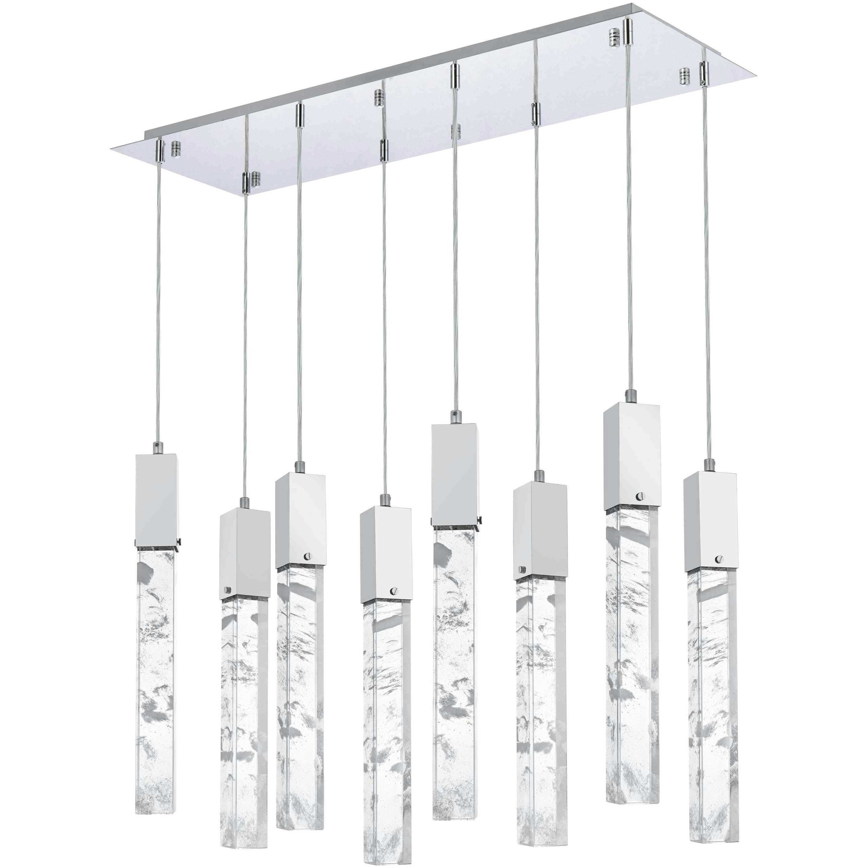 Aurora 8 Light 12 inch Chrome Pendant Ceiling Light