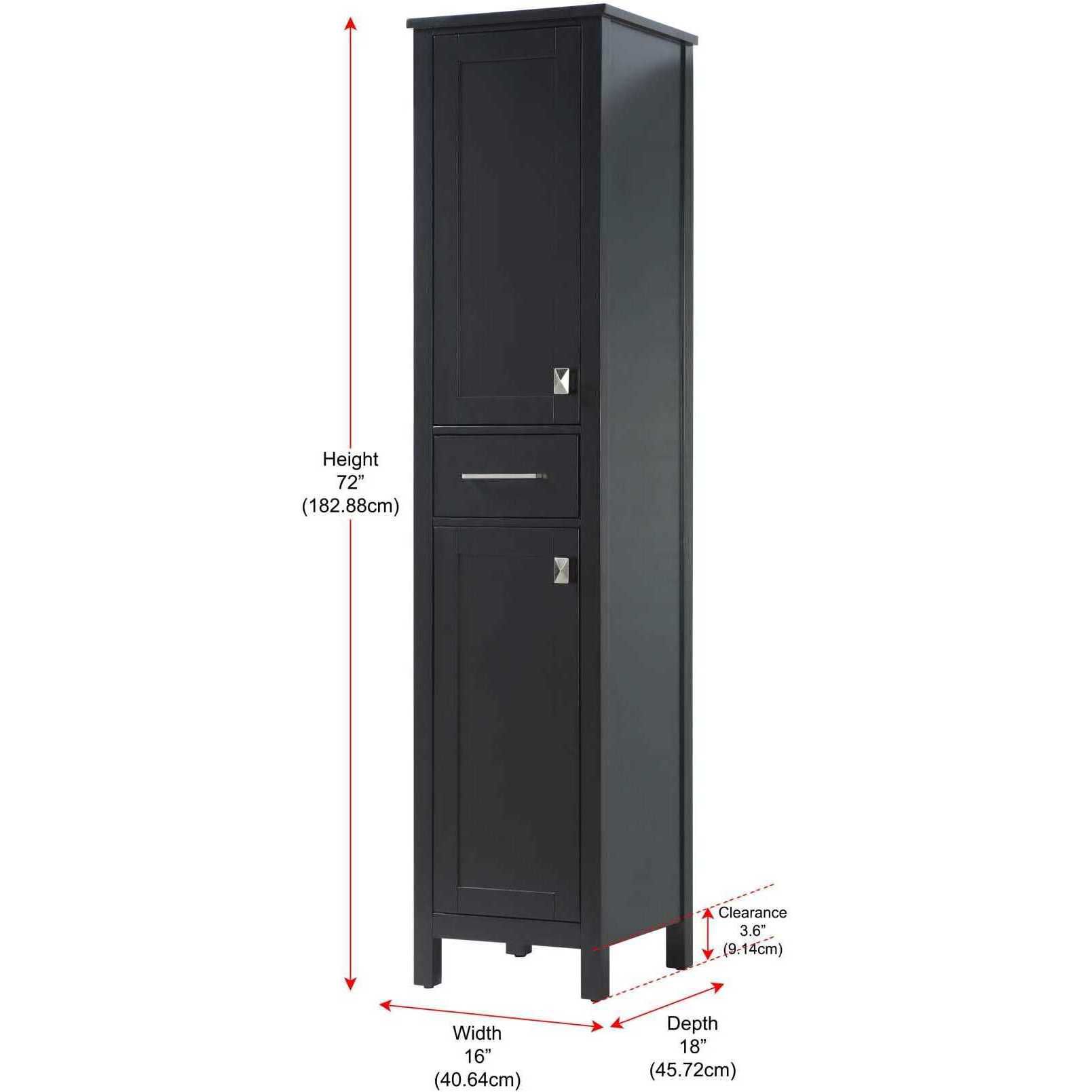Irene Black Bathroom Storage Cabinet