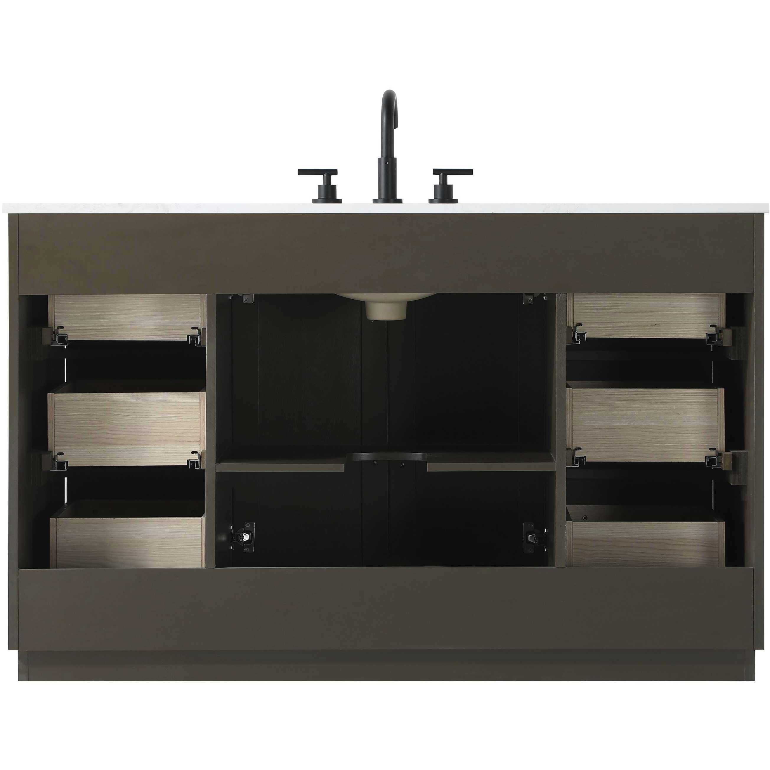 Chase 54 X 34 inch Chocolate Oak Bathroom Vanity Cabinet