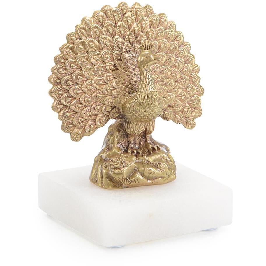 Brass Peacock Sculptures