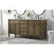 Park Avenue 72 X 21.5 X 35 inch Driftwood Vanity Sink Set in Dark Walnut