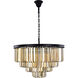 Sydney 17 Light 32 inch Matte Black Chandelier Ceiling Light, Urban Classic