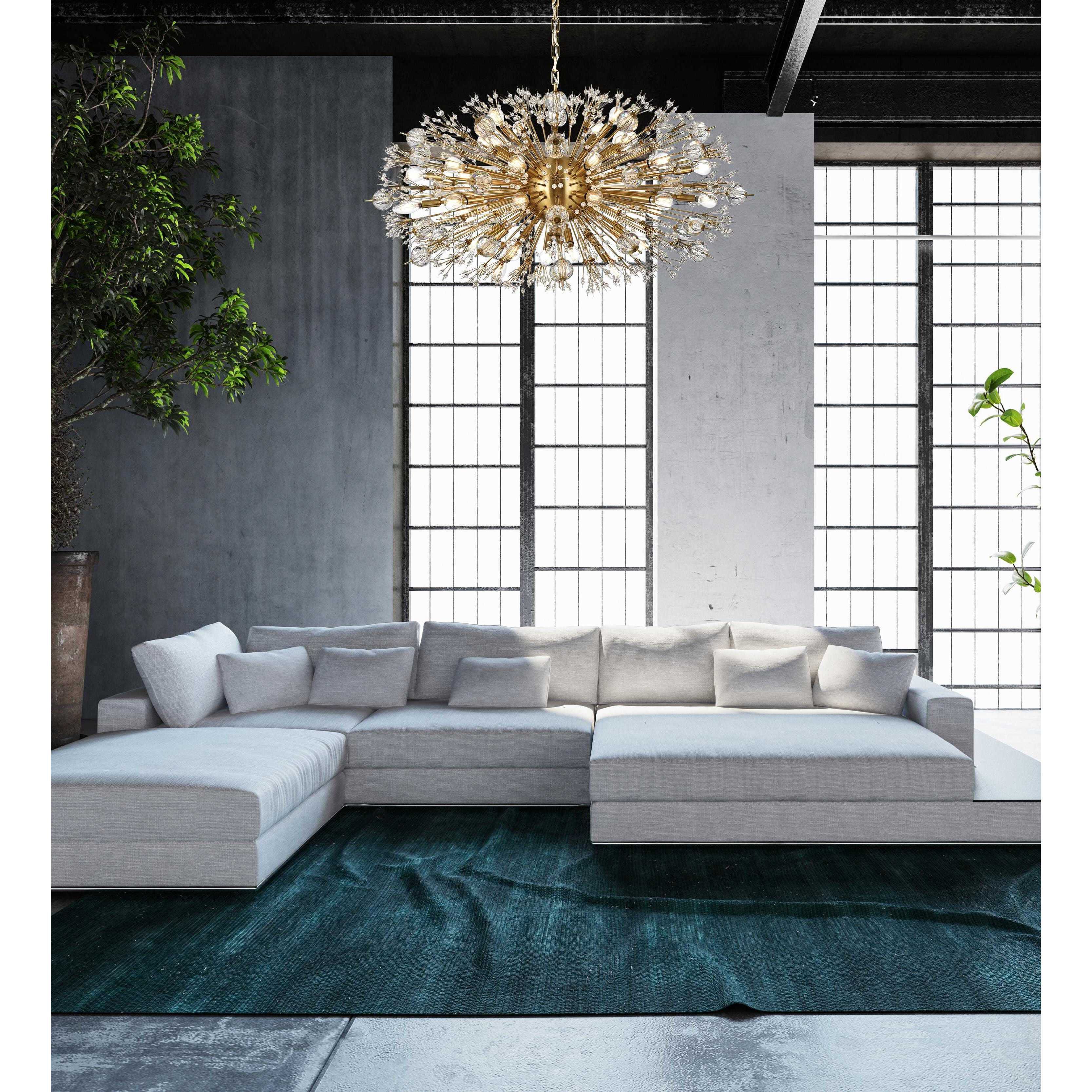 Vera 38 Light 23 inch Gold Pendant Ceiling Light in Satin Gold