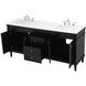 Bennett 72 X 21 X 35 inch Black Vanity Sink Set