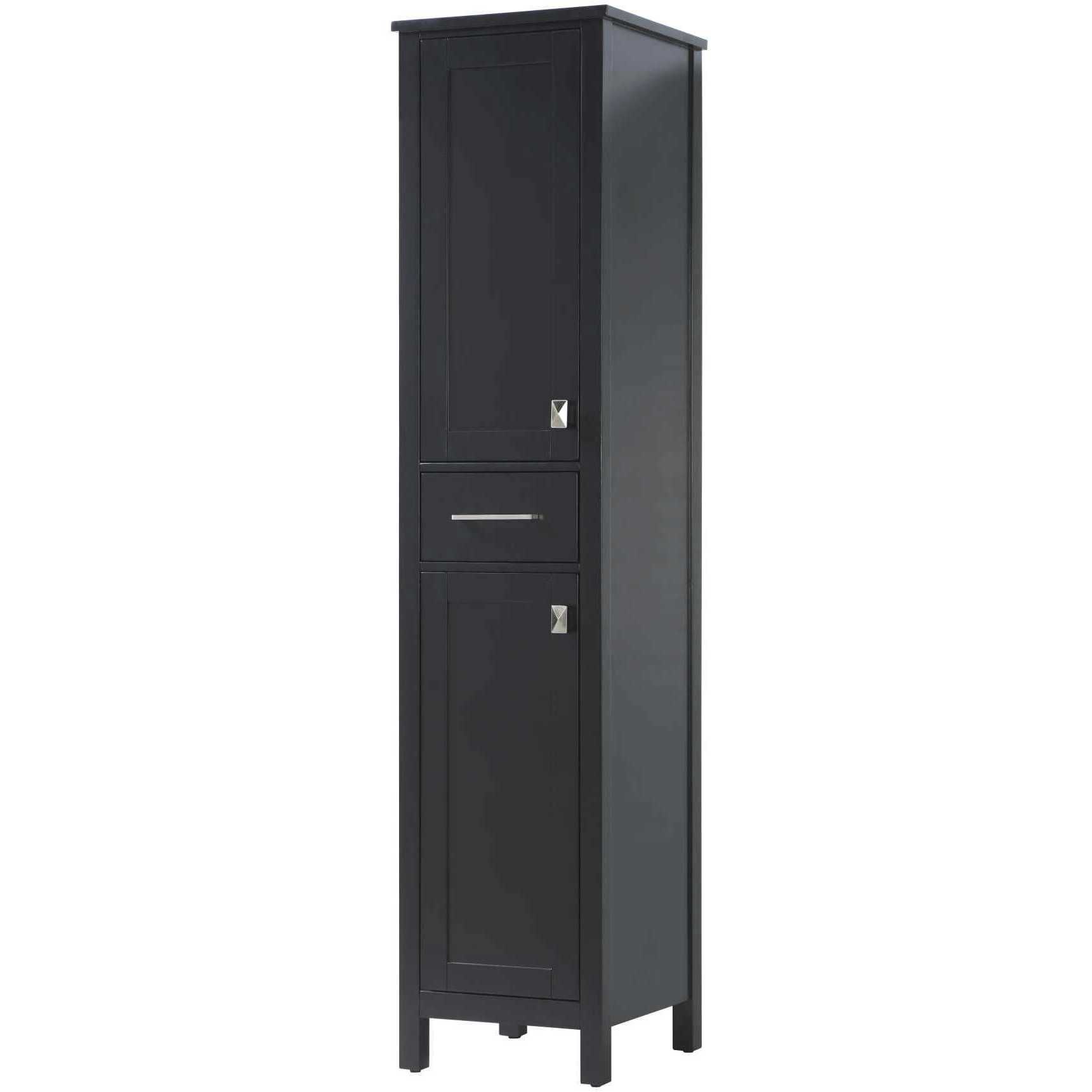 Irene Black Bathroom Storage Cabinet