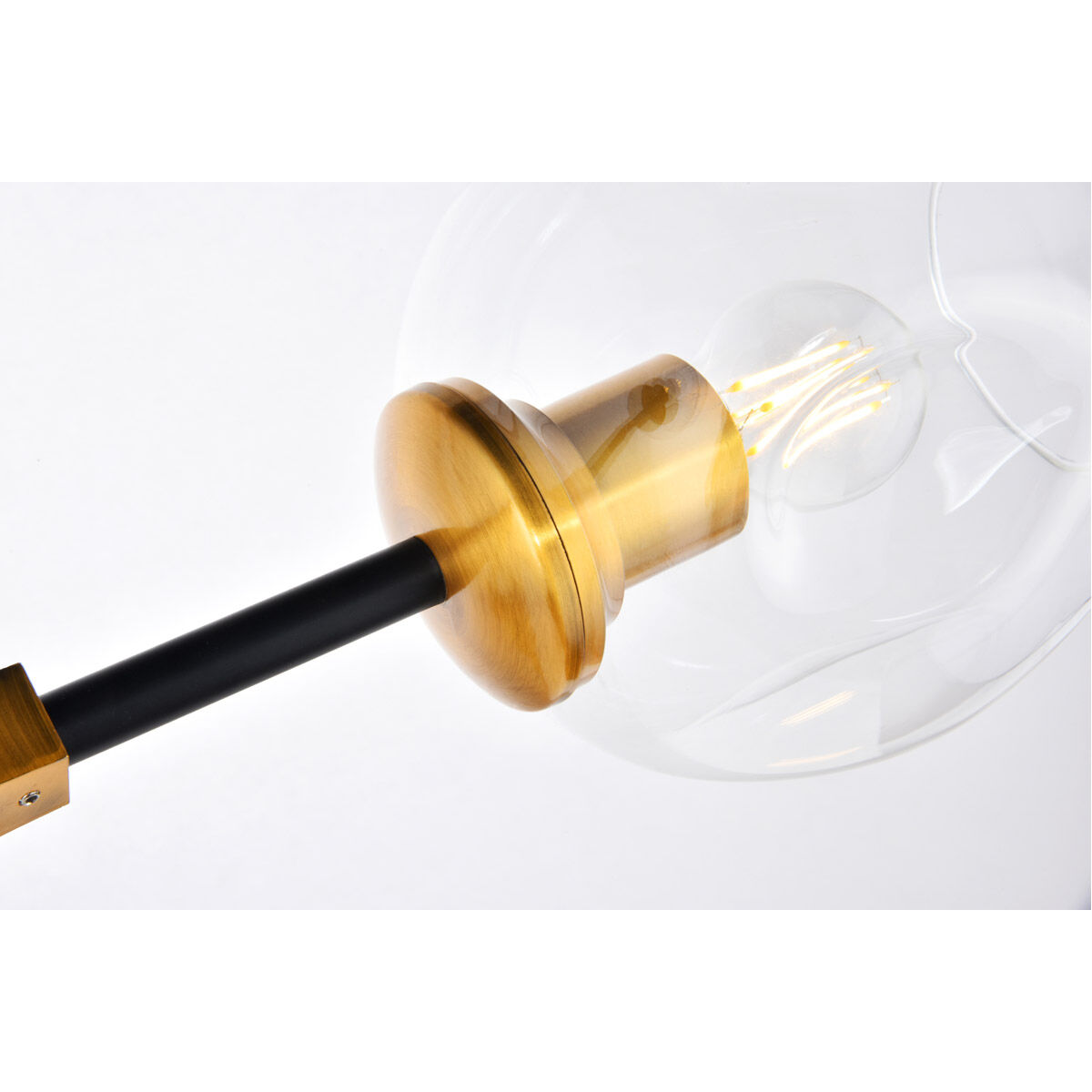 Cavoli 2 Light 26 inch Light Antique Brass and Flat Black Wall Sconce Wall Light, Urban Classic