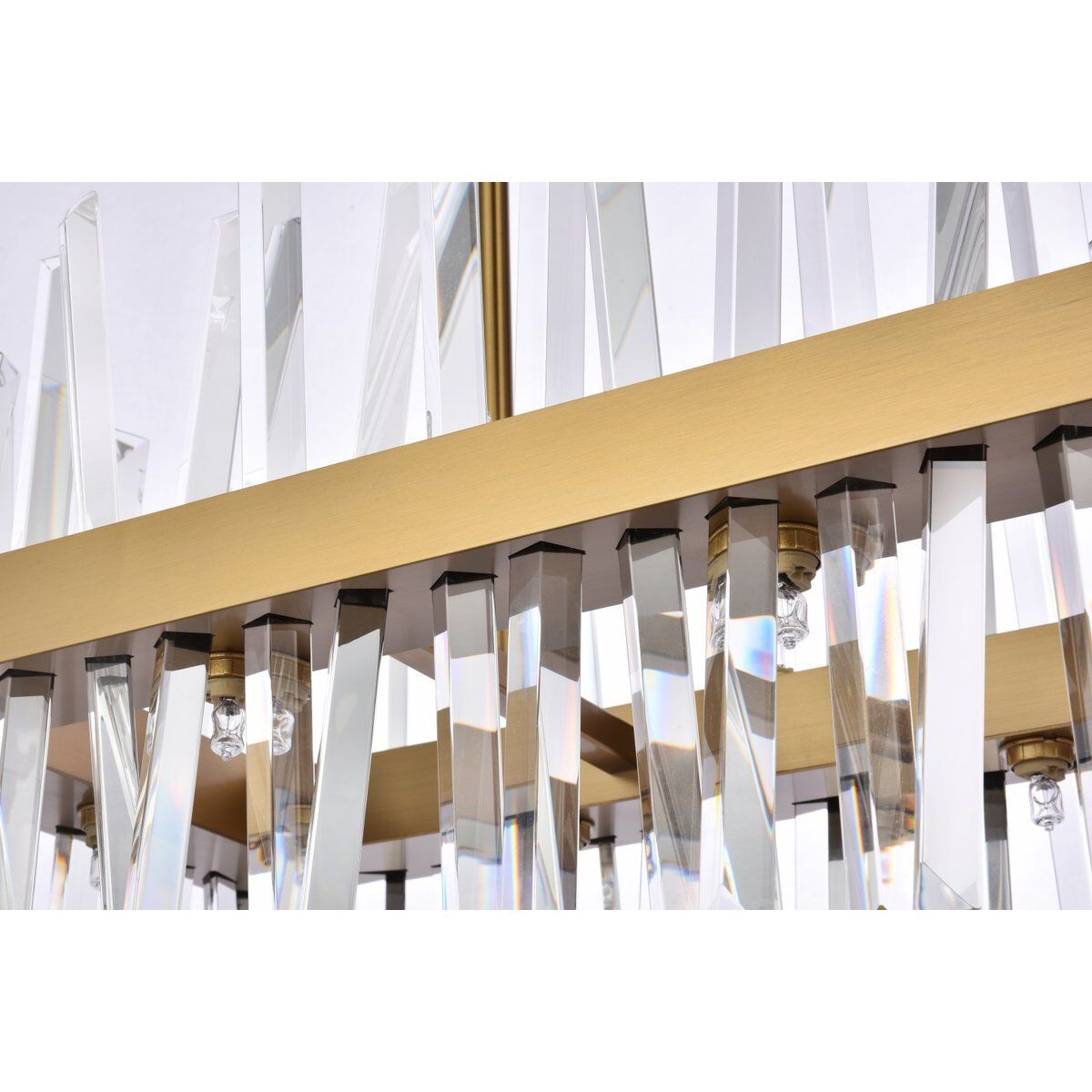 Serephina 16 Light 30 inch Satin Gold Linear Chandelier Ceiling Light