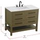Karson 42 X 34 inch Chestnut Brown Bathroom Vanity Cabinet in Not Included