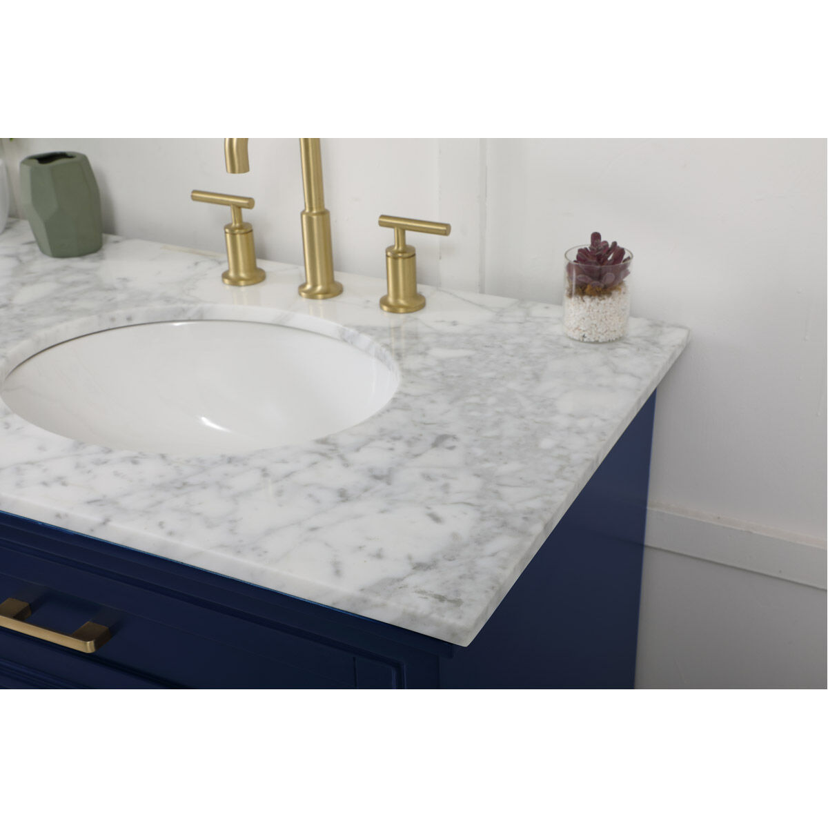 Americana 72 X 22 X 35 inch Blue Vanity Sink Set