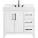 Nathan 36 X 34 inch White Bathroom Vanity Cabinet