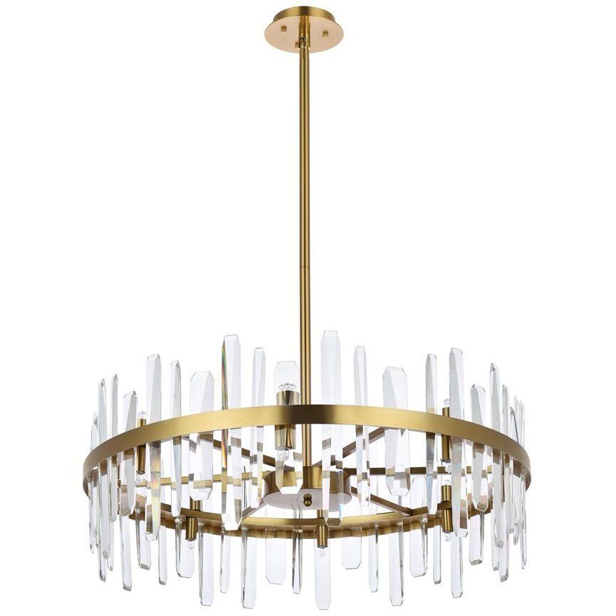 Serena 16 Light 32 inch Satin Gold Chandelier Ceiling Light