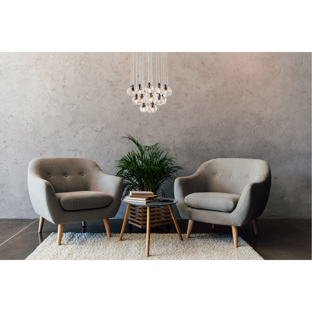 Eren 24 Light 19 inch Black Pendant Ceiling Light