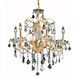 St. Francis 6 Light 24 inch Gold Dining Chandelier Ceiling Light in Royal Cut