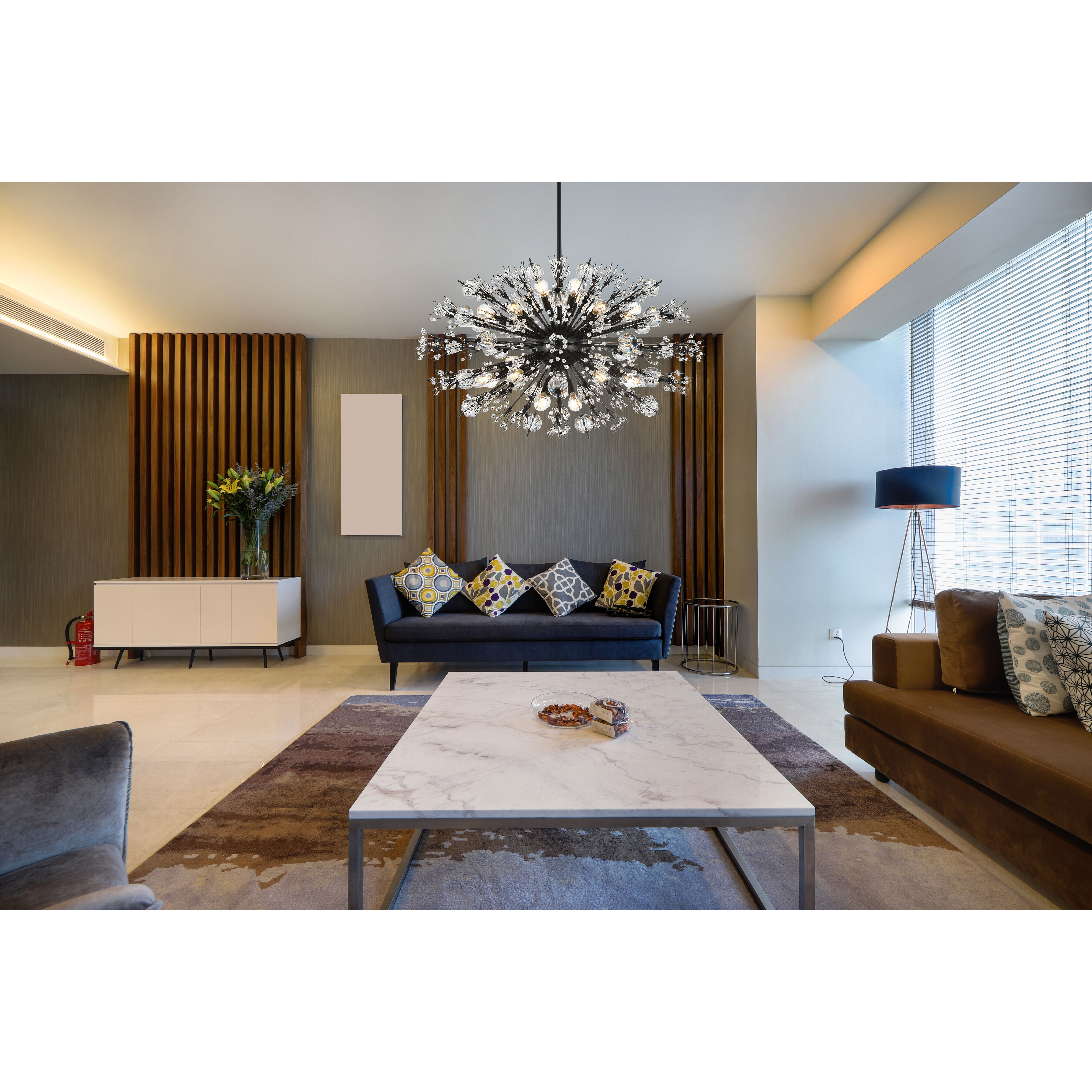 Vera 24 Light 36 inch Black Pendant Ceiling Light