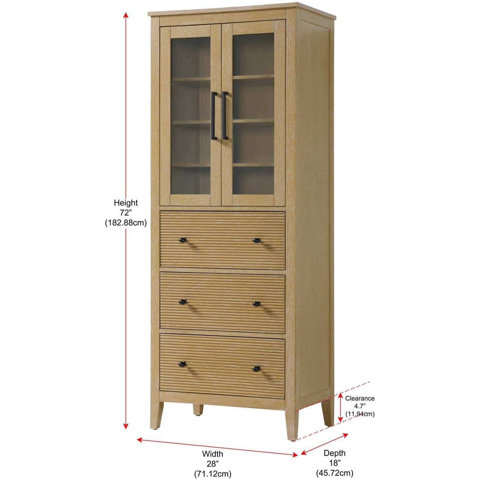 Blakely Linen Oak Bathroom Storage Cabinet
