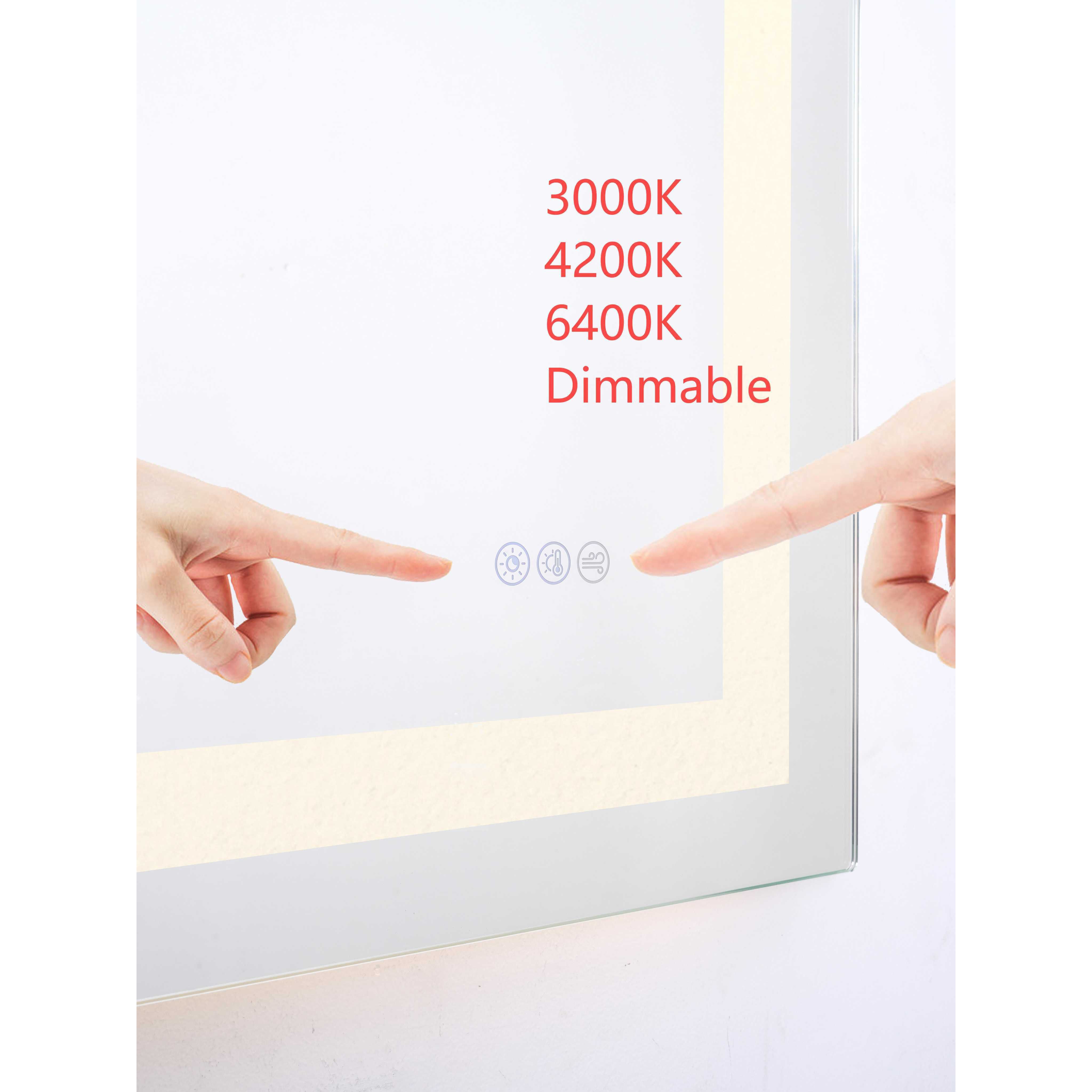 Riven 72 X 30 inch White LED Mirror