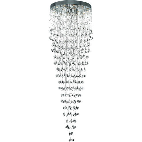 Galaxy 16 Light 32 inch Chrome Foyer Ceiling Light in GU10, Royal Cut