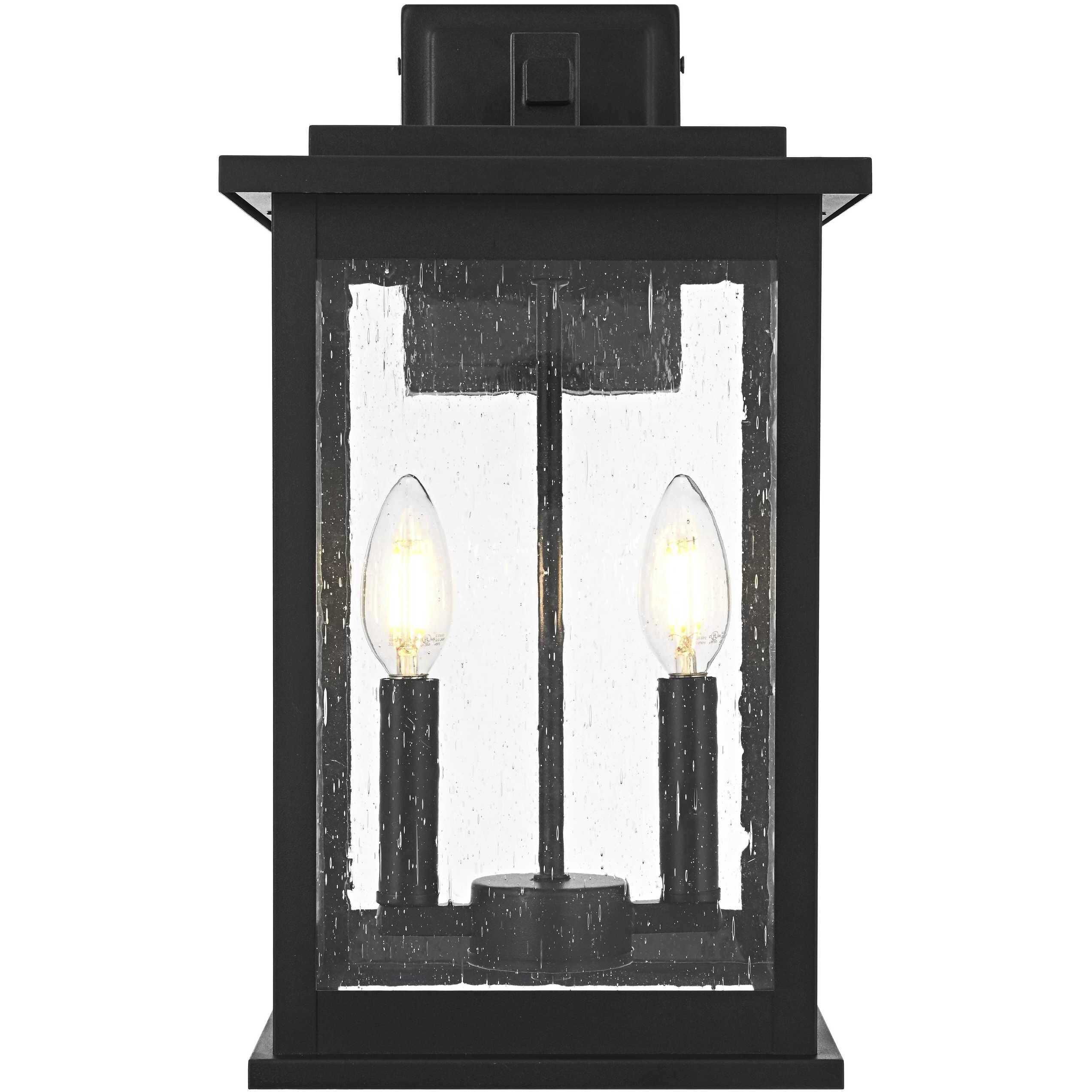 Ringgold 2 Light 16 inch Black Outdoor Wall Sconce