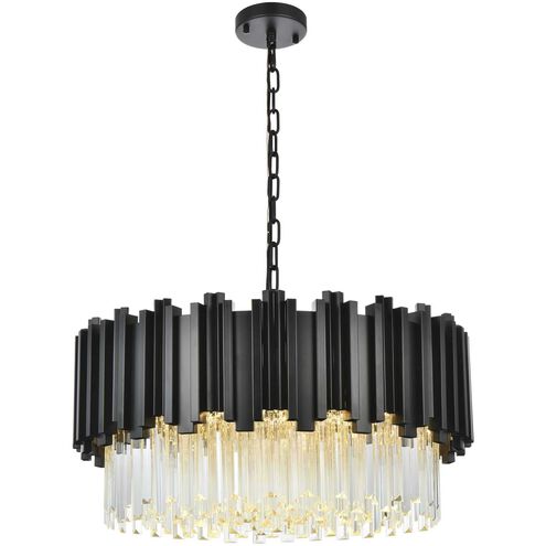 Willow 8 Light 24 inch Black Chandelier Ceiling Light