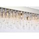 Dallas 28 Light 48 inch Chrome Linear Chandelier Ceiling Light