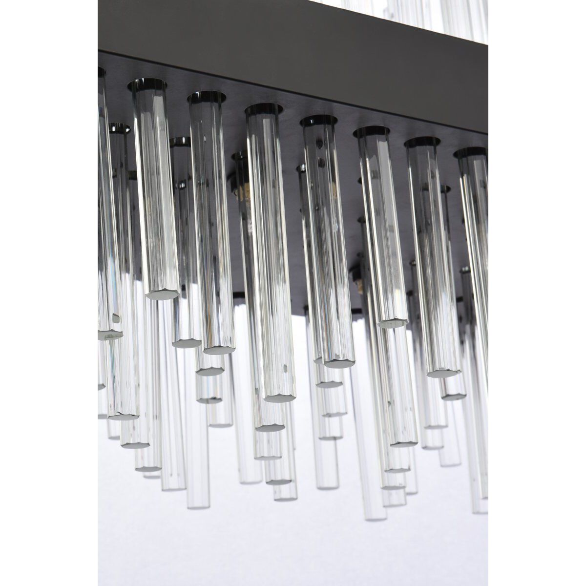 Dallas 24 Light 42 inch Black Linear Chandelier Ceiling Light