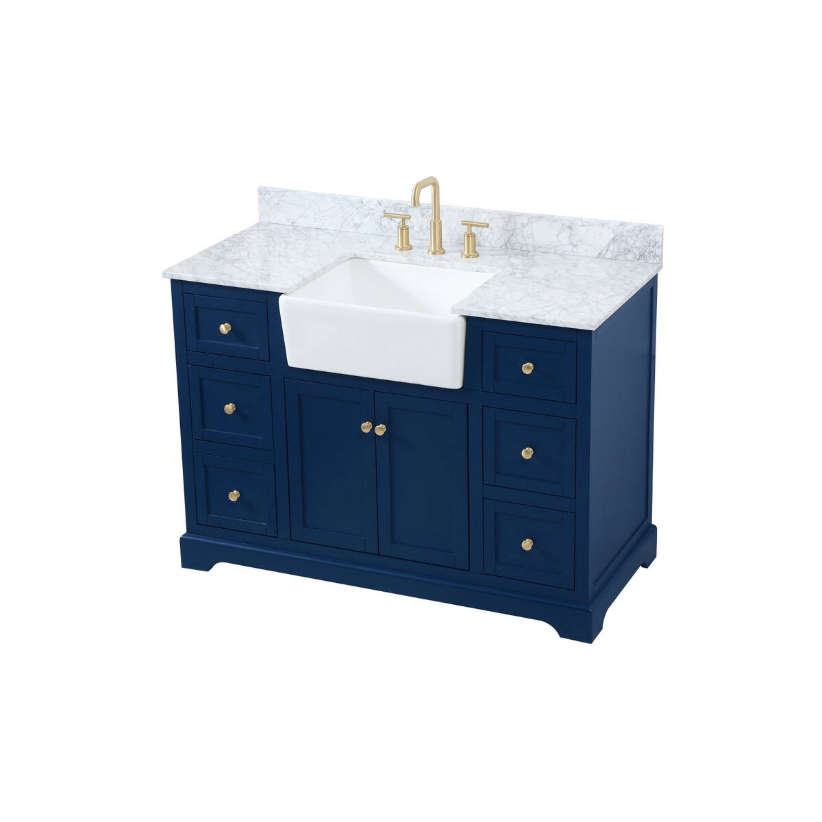Franklin 48 X 22 X 35 inch Blue Bathroom Vanity Cabinet