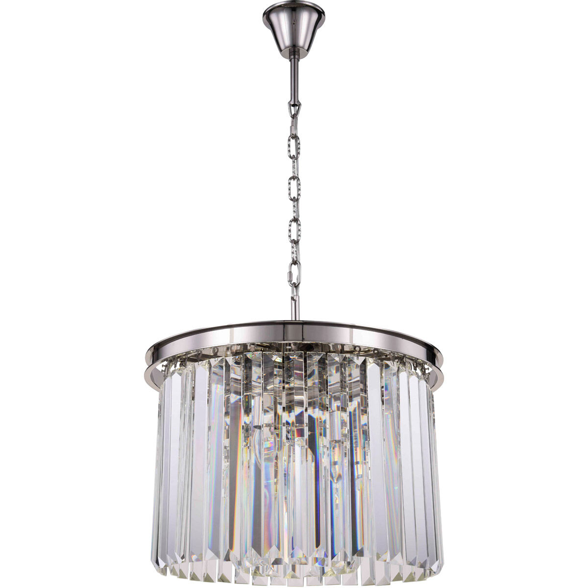 Sydney 6 Light 20 inch Polished Nickel Pendant Ceiling Light in Clear, Urban Classic