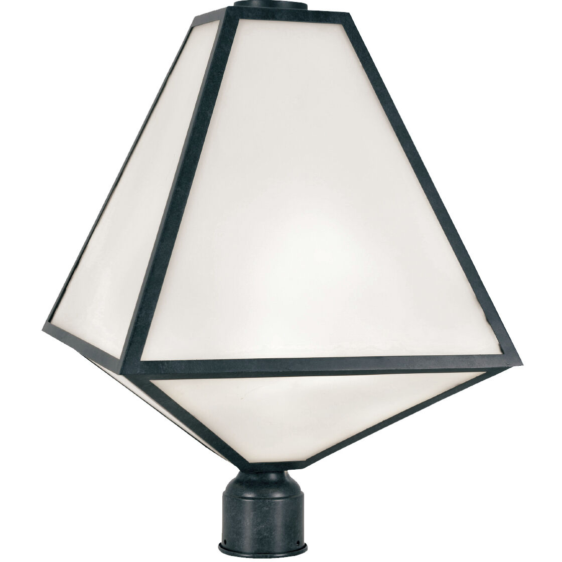 Glacier 3 Light 21 inch Black Charcoal Outdoor Post in White