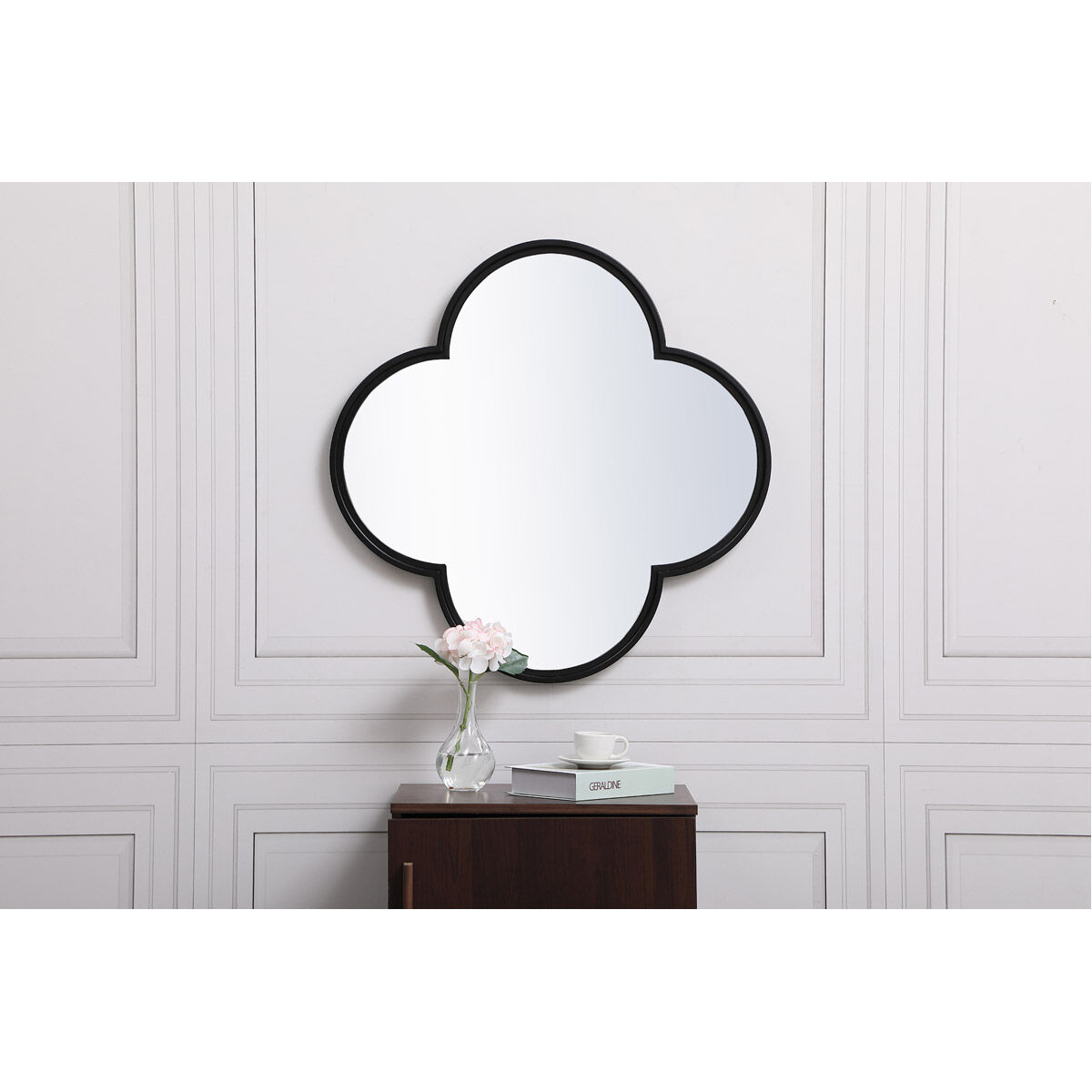 Motif 28 X 28 inch Black Wall Mirror