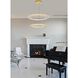 Bowen 2 Light 35.5 inch Satin Gold Chandelier Ceiling Light