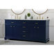Americana 72 X 22 X 35 inch Blue Vanity Sink Set