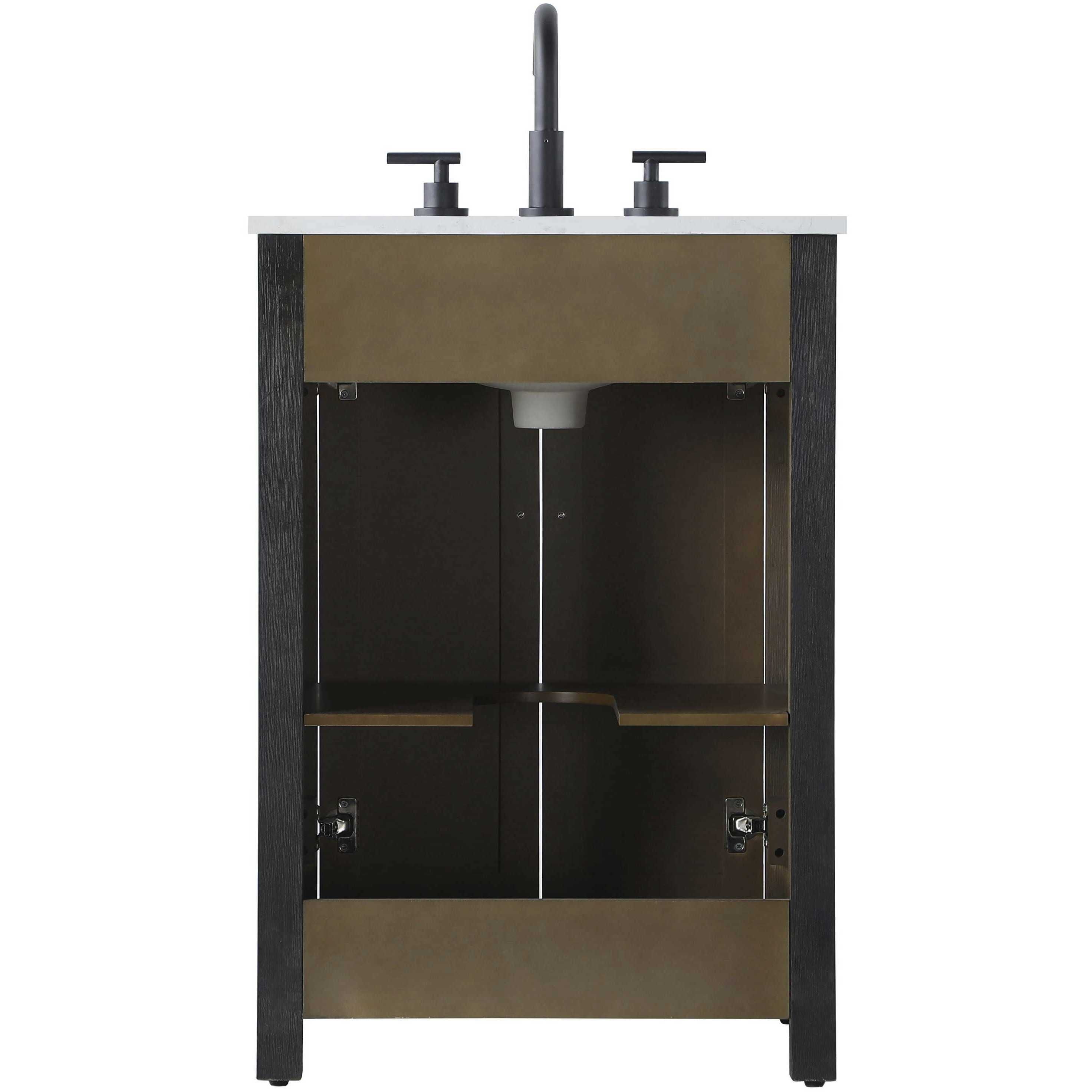 Alina 24 X 35 inch Chocolate Oak Bathroom Vanity Cabinet