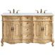 Danville 60 X 21 X 36 inch Antique Beige Vanity Sink Set
