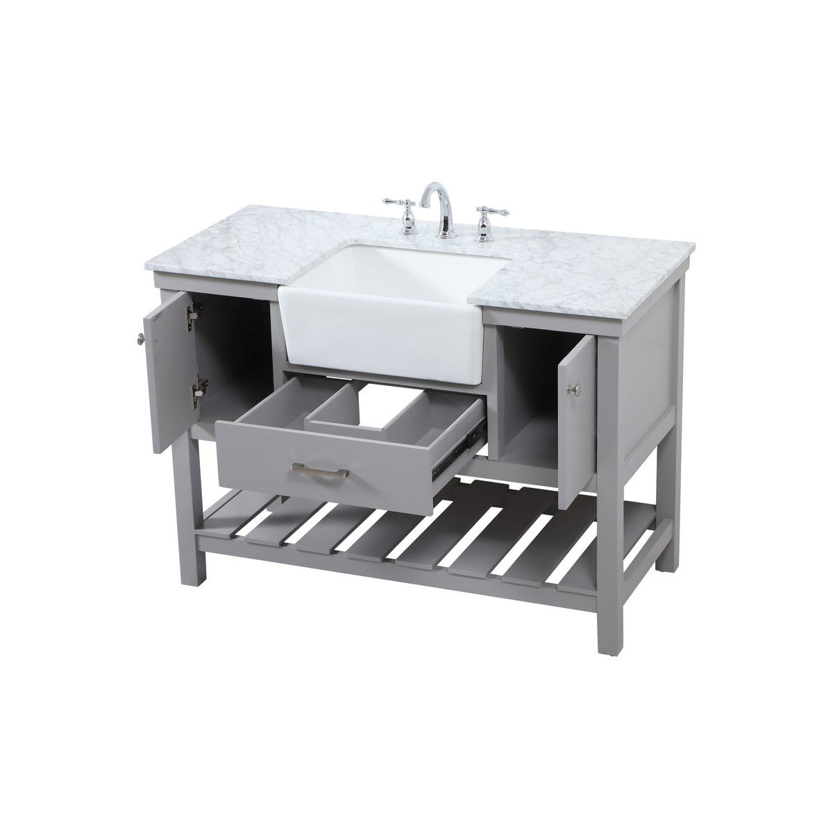 Clement 48 X 22 X 34 inch Grey Bathroom Vanity Cabinet